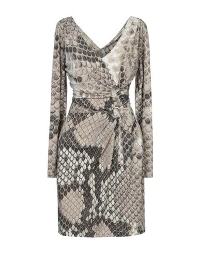 Roberto Cavalli Short Dresses In Beige