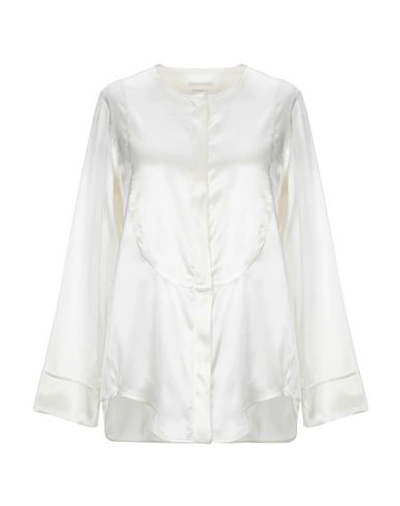 Robert Friedman Solid Color Shirts & Blouses In Ivory