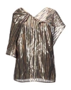 PETER PILOTTO PETER PILOTTO WOMAN BLOUSE GOLD SIZE 8 SILK, POLYESTER,38866009QF 6