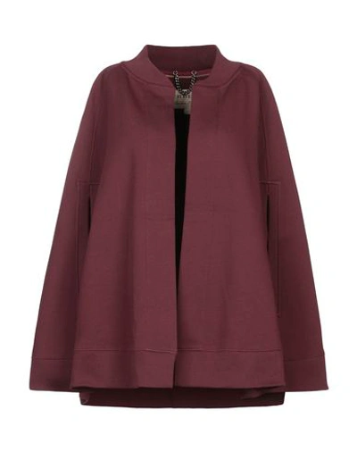 Burberry Cape In Maroon