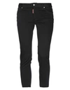 DSQUARED2 DSQUARED2 WOMAN CROPPED PANTS BLACK SIZE 12 COTTON, ELASTANE, POLYESTER,42761693HQ 4