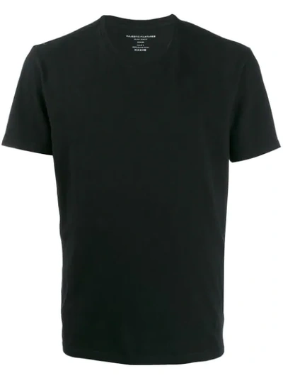Majestic Plain Crew-neck T-shirt In Black