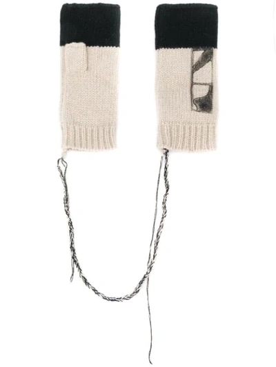 Federico Curradi Cashmere-knit Fingerless Gloves In White