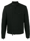 DSQUARED2 OFF-CENTRE ZIPPED BIKER JACKET