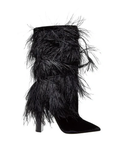 Saint Laurent Knee Boots In Black