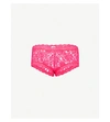 Hanky Panky Signature Stretch-lace Boyshort Briefs In Bright Rose
