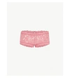 Hanky Panky Signature Stretch-lace Boyshort Briefs In Pink Sands