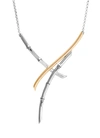 John Hardy Sterling Silver & 18k Bonded Gold Bamboo Frontal Necklace, 16 In Metallic