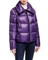 Moncler Bandama Brilliant Nylon Down Jacket In Purple