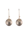 ALEXIS BITTAR CRYSTAL ENCRUSTED ORIGAMI INLAY DANGLING SPHERE KIDNEY WIRE EARRINGS,PROD225860104