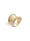 JOHN HARDY CLASSIC CHAIN' DIAMOND 18K YELLOW GOLD SADDLE RING