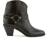 FRANCESCO RUSSO FYRE LEATHER ANKLE BOOTS,R1B583 N 215 CALF LEATHER/200