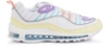 NIKE AIR MAX 98 TRAINERS,AH6799 300 WHITE VIOLET