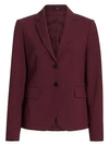 Theory Classic Stretch Wool Jacket In Mulberry