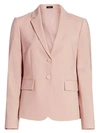 Theory Carissa Wool Blazer In Petal Pink