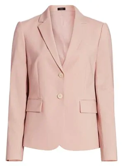 Theory Carissa Wool Blazer In Petal Pink