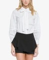 ENGLISH FACTORY PUFF SLEEVE WITH PLEATS DETAIL BLOUSE