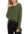 ALMOST FAMOUS CRAVE FAME JUNIORS' RIBBED CROPPED SWEATER