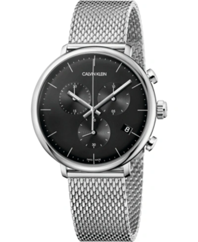 Calvin Klein Unisex Chronograph High Noon Stainless Steel Mesh Bracelet Watch 43mm