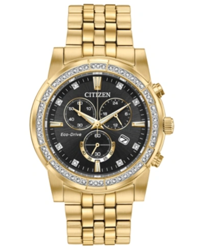 Citizen Eco-drive Men's Chronograph Corso Gold-tone Stainless Steel Bracelet Watch 42mm