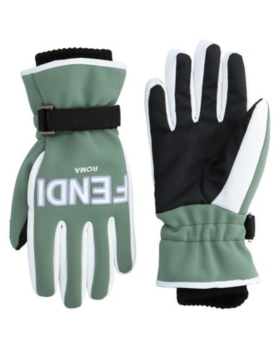 Fendi Gloves In Military Green