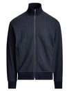 POLO RALPH LAUREN Double-Knit Jacquard Stripe Zip Jacket