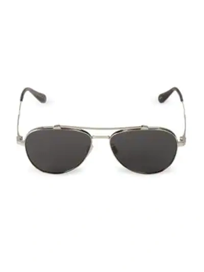Oliver Peoples Rikson 56mm Aviator Sunglasses In Silver
