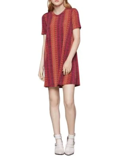 Bcbgeneration Folklore Striped Shift Dress In Red Multi