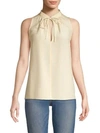 Derek Lam Sleeveless Silk Blouse In Muslin