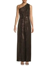 CALVIN KLEIN ONE-SHOULDER SEQUIN GOWN,0400011601592