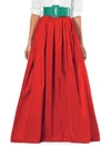 Carolina Herrera Silk A-line Maxi Skirt In Red