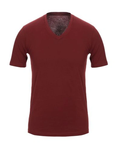 Armani Exchange T-shirt In Maroon