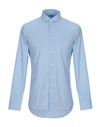 Grey Daniele Alessandrini Solid Color Shirt In Sky Blue