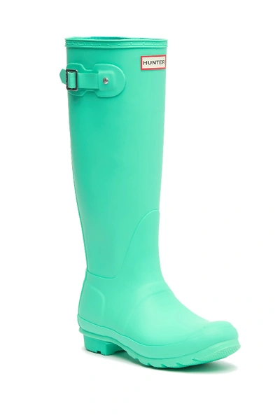 Hunter Original Tall Waterproof Rain Boot In Ocean Swell