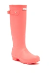 Hunter Original Tall Waterproof Rain Boot In Hyper Pink