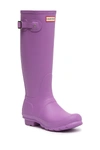 Hunter Original Tall Waterproof Rain Boot In Thistle