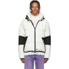 MONCLER WHITE MAGLIA PUFFER FLEECE ZIP-UP