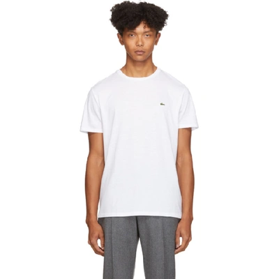 Lacoste Logo-patch Cotton T-shirt In White