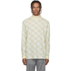 SSS WORLD CORP SSS WORLD CORP WHITE AND BEIGE LOGO TURTLENECK