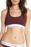 CALVIN KLEIN MODERN COTTON COLLECTION COTTON BLEND RACERBACK BRALETTE,F3785