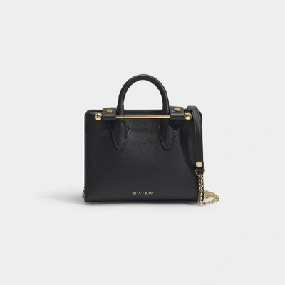 Strathberry Nano Leather Tote In Black