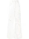 OFF-WHITE WIDE LEG JEANS