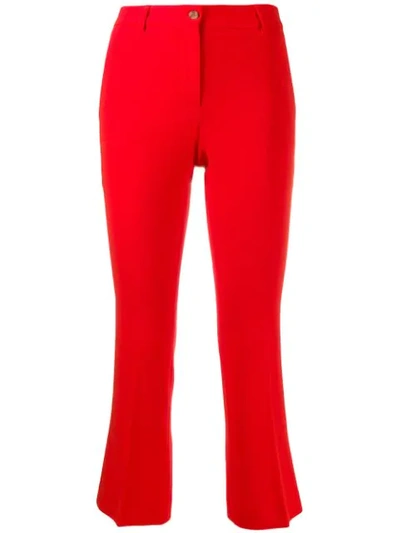 Alberto Biani Slim-fit Cropped Trousers In Red