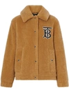 BURBERRY MONOGRAM MOTIF FLEECE JACKET