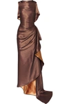 MATICEVSKI SUPERNOVA GATHERED METALLIC CADY GOWN