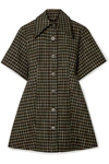 BEAUFILLE PIPER CHECKED TWILL MINI DRESS