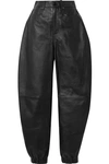 ATTICO LEATHER TAPERED PANTS