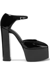 Giuseppe Zanotti 150mm Patent Leather Platform Sandals In Black