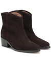 LEGRES WESTERN LOW SUEDE ANKLE BOOTS,P00415456