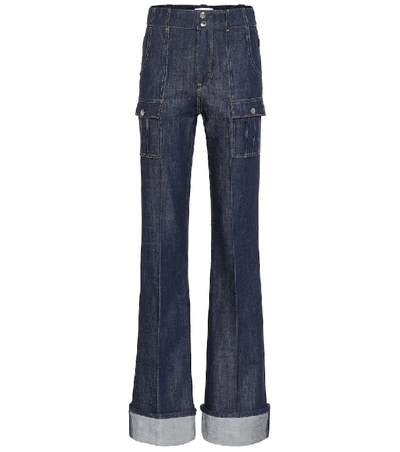 Chloé Flared Skinny Jeans In Blue